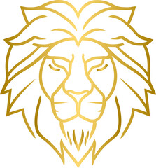 Golden lion head, gold lion	
