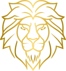 Gordijnen Golden lion head, gold lion   © NyeinHtet