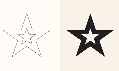 Vector illustration of a star icon set