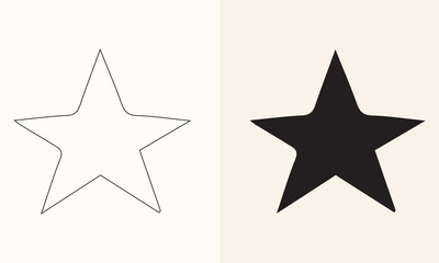 Obraz premium Vector illustration of a star icon set