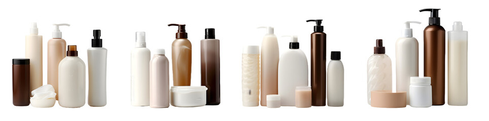 Bathroom supplies isolated on transparent background, png, Generative Ai