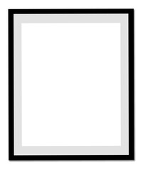 Photo frame. Vector isolated picture frame mockup with shadow on transparent background. Poster frame mockup.  Stock vector.