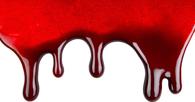 Dripping blood isolated on transparent background png