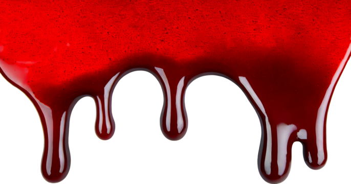 Dripping blood isolated on transparent background png