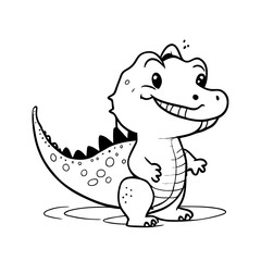Cute animal, cute crocodile character