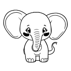 Cute animal, cute elephant character