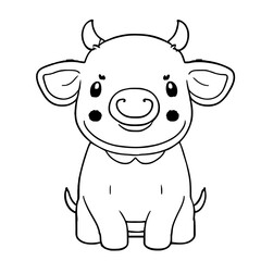 Cute animal, cute cow character