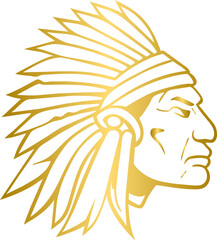Golden American Indian Chief	
