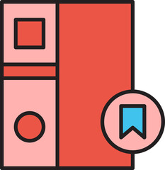 Book and Bookmark Icon
