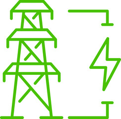 transmission electrical line icon stroke illustration 