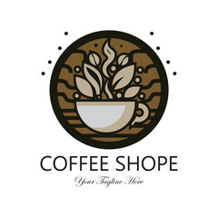coffee cup icon, coffee shop logo