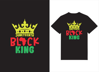 Juneteenth Black King Print-ready T-shirt Design