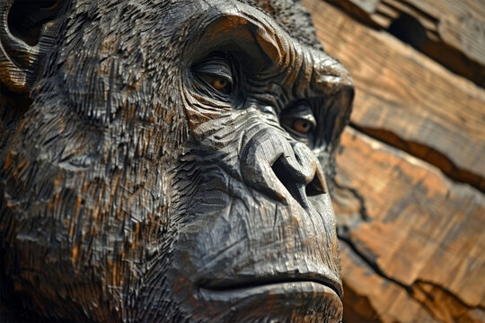 wall painting depicting a gorilla