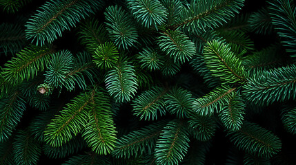Fototapeta na wymiar green fir tree brunch close up Background. Shallow focus. Fluffy fir tree wallpaper concept