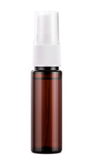 Blank packaging cylindrical brown transparent spray bottle for product design mock-up. - 697965291