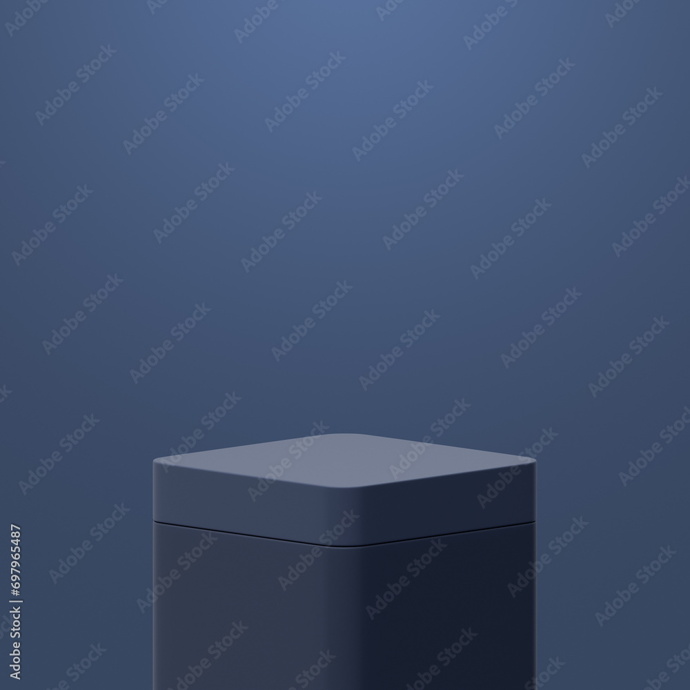 Aufkleber Desk studio product podium 3d stage background display of empty showcase presentation platform stand modern pedestal minimal design blank scene backdrop cosmetic spotlight luxury fashion mockup shelf.