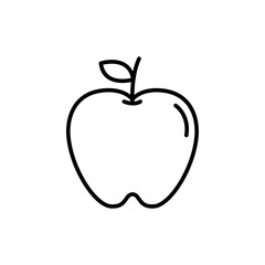 Apple outline icons, fruit vector illustration ,simple transparent graphic element .Isolated on white background