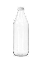 blank packaging transparent glass bottle for beverage product design mock-up