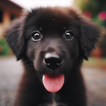 Image of a black-haired puppy