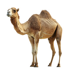 brown camel isolated on white.