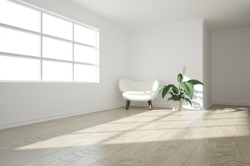 Modern interior design. 3D illustration