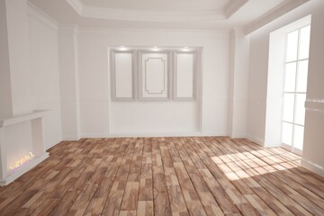 Modern interior design. 3D illustration