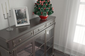 Modern interior design. 3D illustration