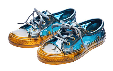 Aquatic Comfort Exploring the World in Water Shoes on White or PNG Transparent Background