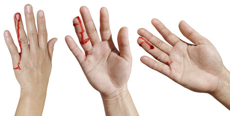 The set of hands is bleeding PNG transparent