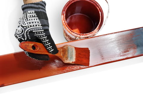 Painter at the iron stand PNG transparent