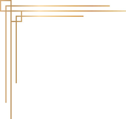 Luxury golden art deco frames header element vector