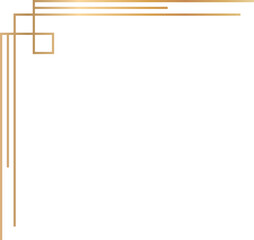 Luxury golden art deco frames header element vector