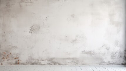 White plastered wall with floor texture pattern background. AI generated image
