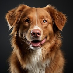 Beautiful Nova Scotia Duck Tolling Retriever On White Background, Illustrations Images
