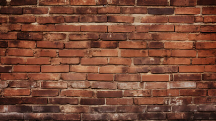 Background of brick wall texture. Red brick wall