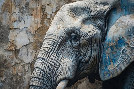 wall painting depicting an elephant