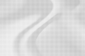 Halftone vector background. Monochrome halftone pattern. Abstract geometric dots background. Pop Art comic gradient black white texture. Design for presentation banner, poster, flyer, business card.	