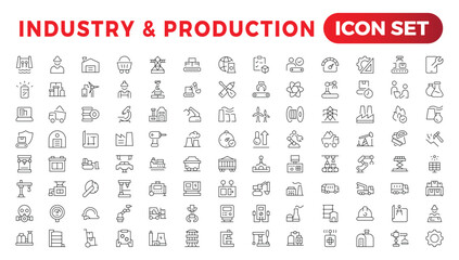 Electrical energy, electricity. Outline icon collection