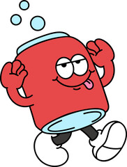 Groovy can character illustration
