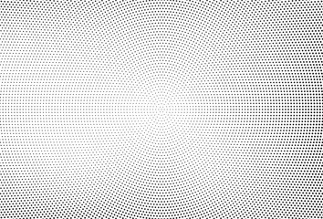 Halftone vector background. Monochrome halftone pattern. Abstract geometric dots background. Pop Art comic gradient black white texture. Design for presentation banner, poster, flyer, business card.	