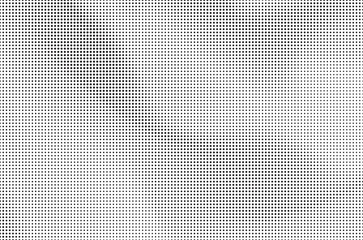 Halftone vector background. Monochrome halftone pattern. Abstract geometric dots background. Pop Art comic gradient black white texture. Design for presentation banner, poster, flyer, business card.	