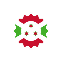 Burundi flag png label badge