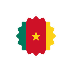 Cameroon flag png label badge