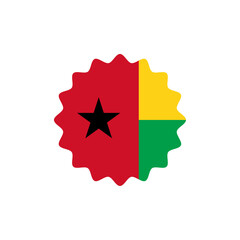 Guinea Bissau flag vector label badge