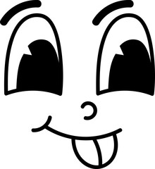 Comic face illustration