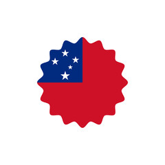 Samoa flag png label badge