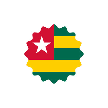 recommend clip art: Togo flag vector label badge