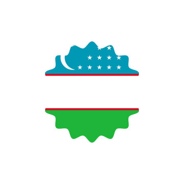 recommend clip art: Uzbekistan flag png label badge