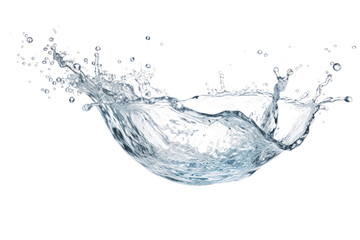 Graceful Splash of Water Isolated On Transparent Background