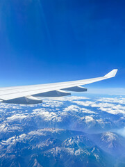 Airplane window view